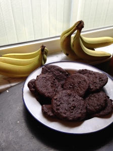 Chewy Chocolate Cookie with bananas