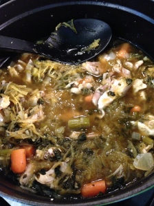 Pot of Chicken "Noodle" soup
